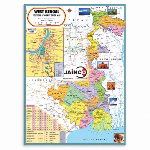 West Bengal Political Map Chart